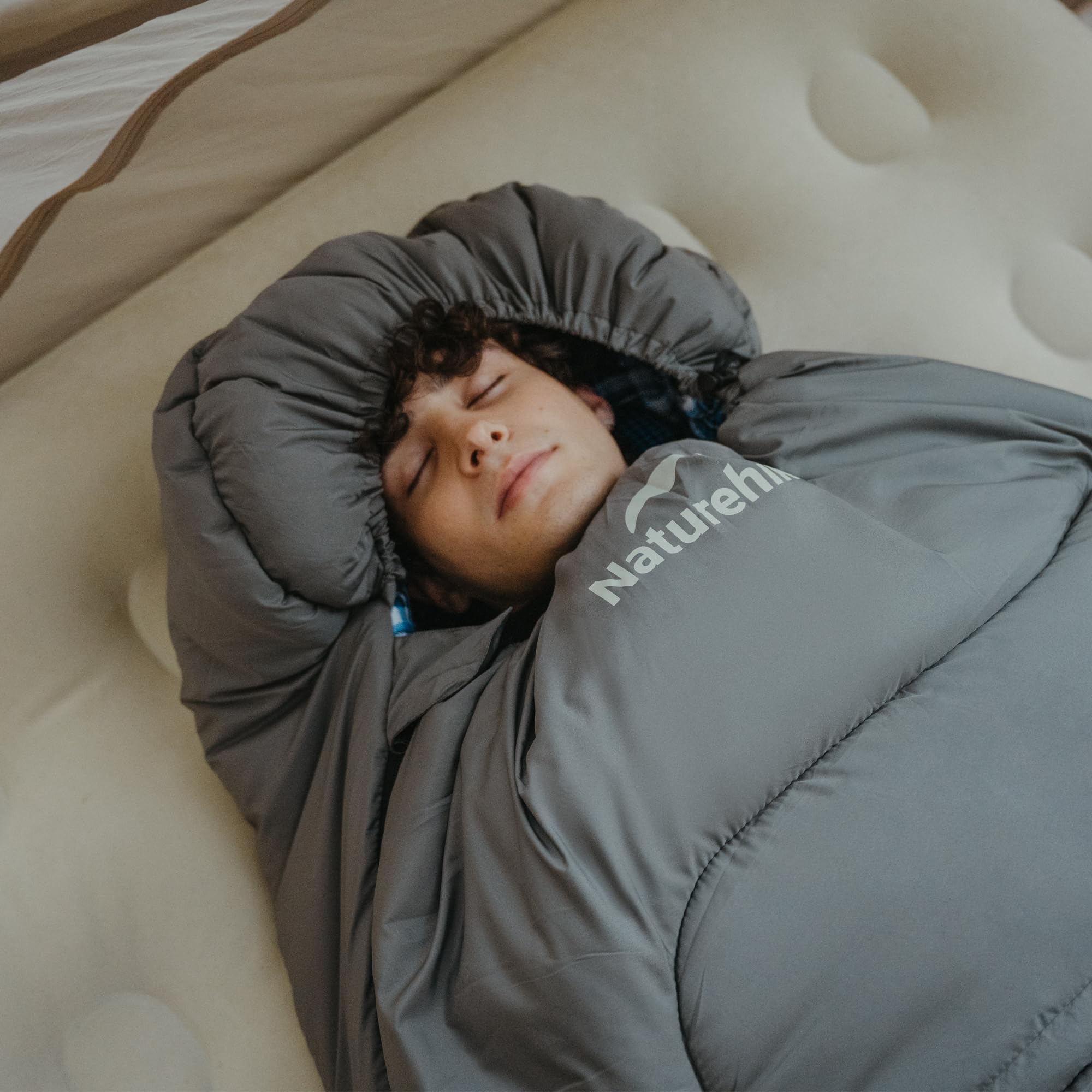 Naturehike Saco de dormir de 0 grados para adultos, saco de dormir de franela de algodón para clima frío e invierno, cálido para 4 estaciones para acampar y mochileros