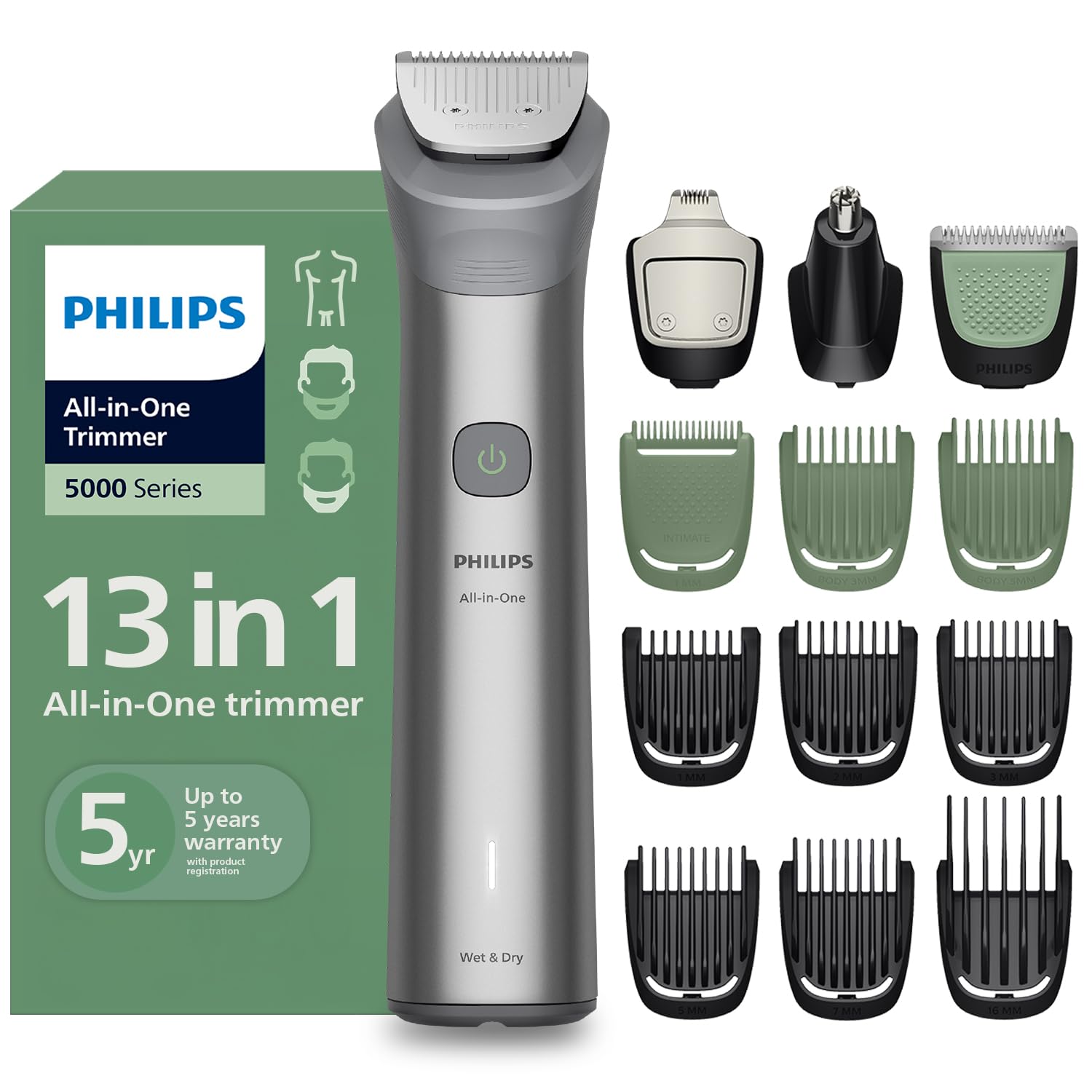 新品未使用✨PHILIPSMASTERSDW-TGMini50W/825 12個 Philips India's No.1 Men's Trimmer | Skin Safe Grooming | 13-in-1
