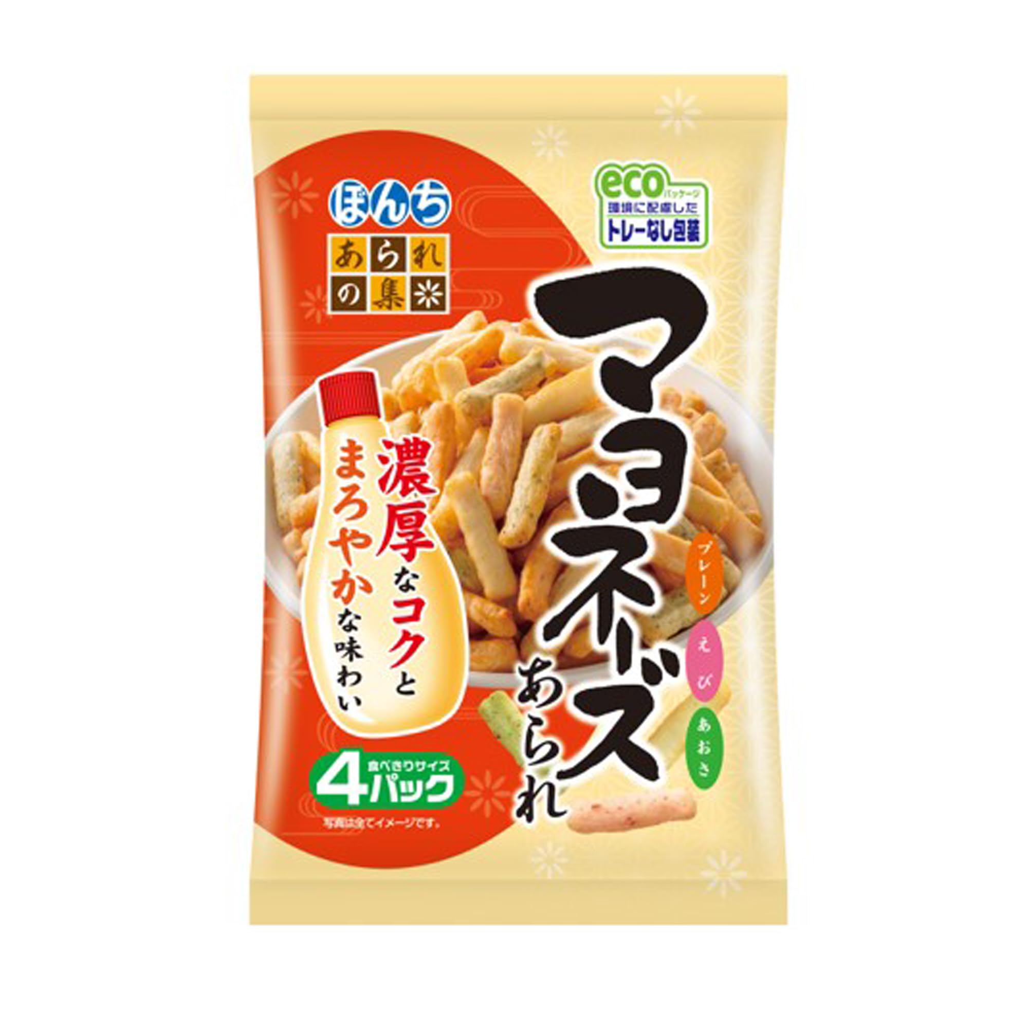 Amazon.co.jp: ぼんち 4パックマヨネーズあられ 68g×12袋 : 食品