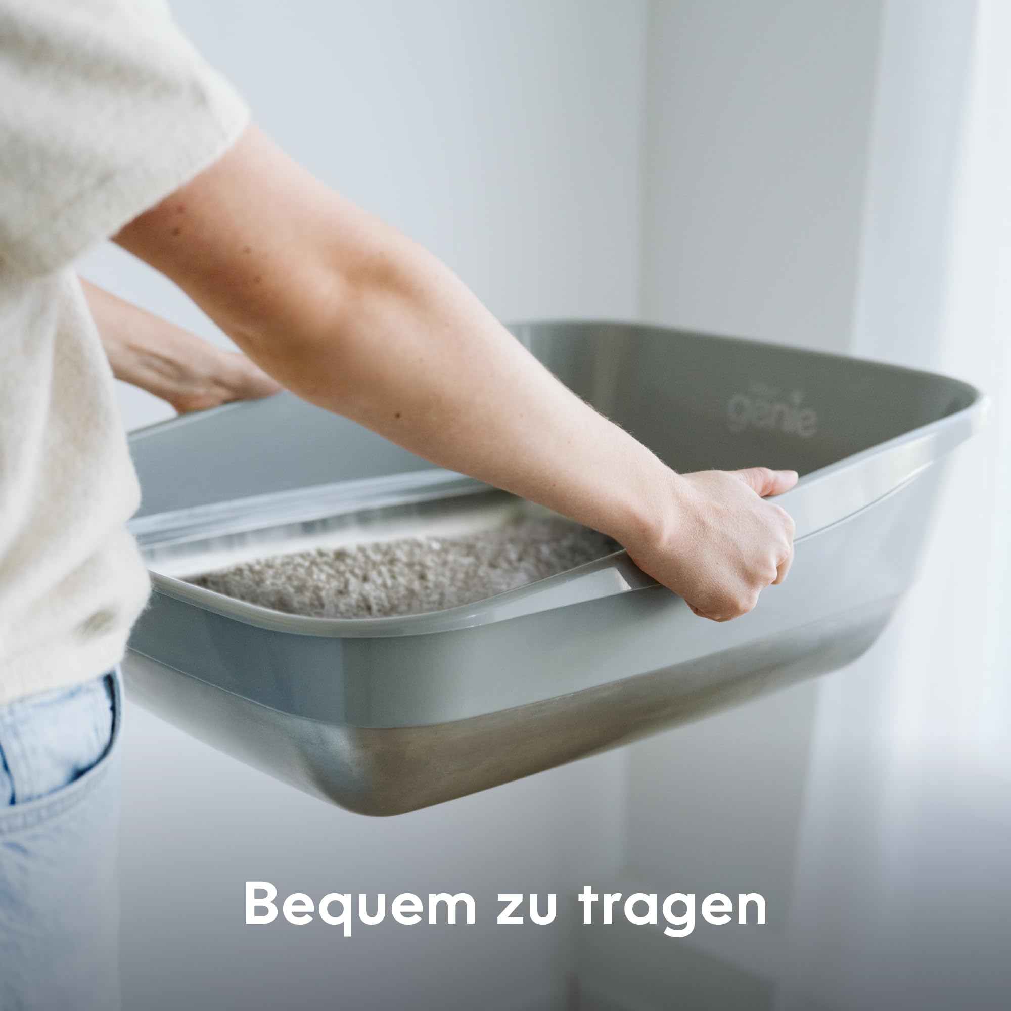 Litter Genie® Platinum XXL Edelstahl‑Katzentoilette – geruchsneutral, hygienisch, rutschfest & robust