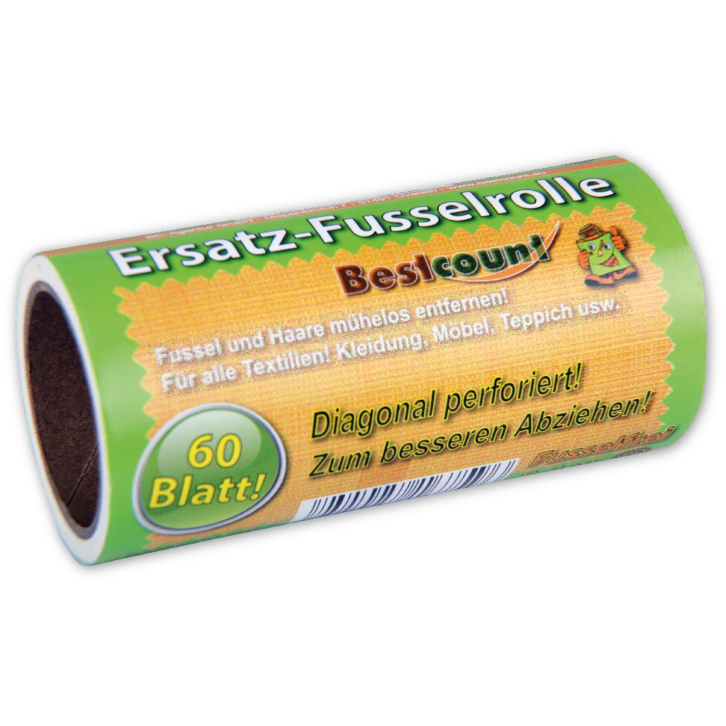 WELLGRO 20er Set Fusselrollen - 20 Rollen mit je 90 Blatt 4 Abroller