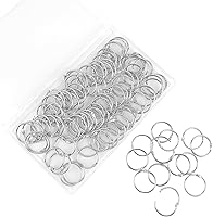GDMINLO 1-Inch Loose Leaf Binder Rings (100 Pack) - Nickel Plated Metal Book Rings for Index Cards, Keys, School & Office, Silver