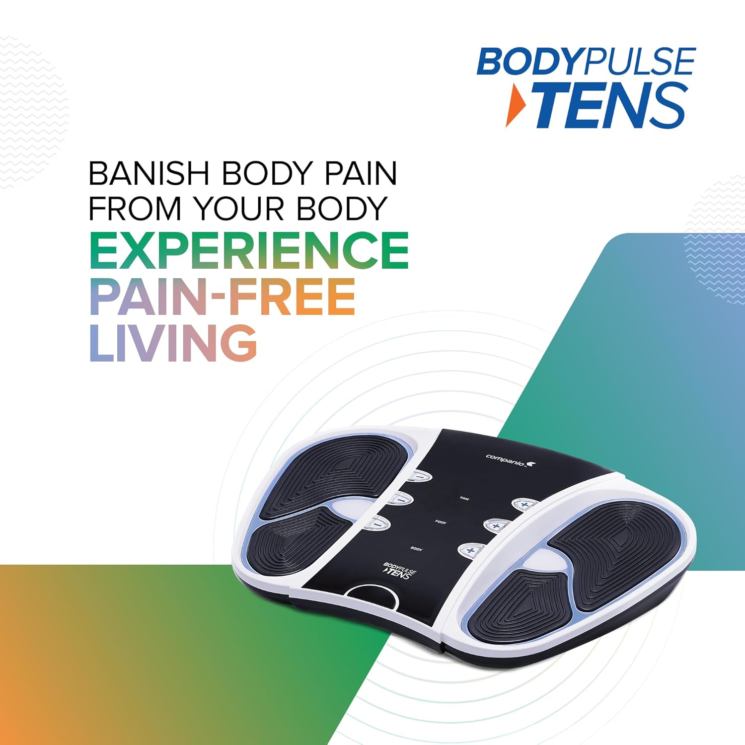 COMPANIO Body Pulse TENS-Full Body Pain Relief of Leg,Neck,Shoulder,Back For Men&Women-TENS Technology Scientifically Proven-Portable-Lightweight-1 Yr Warranty-No Side Effects