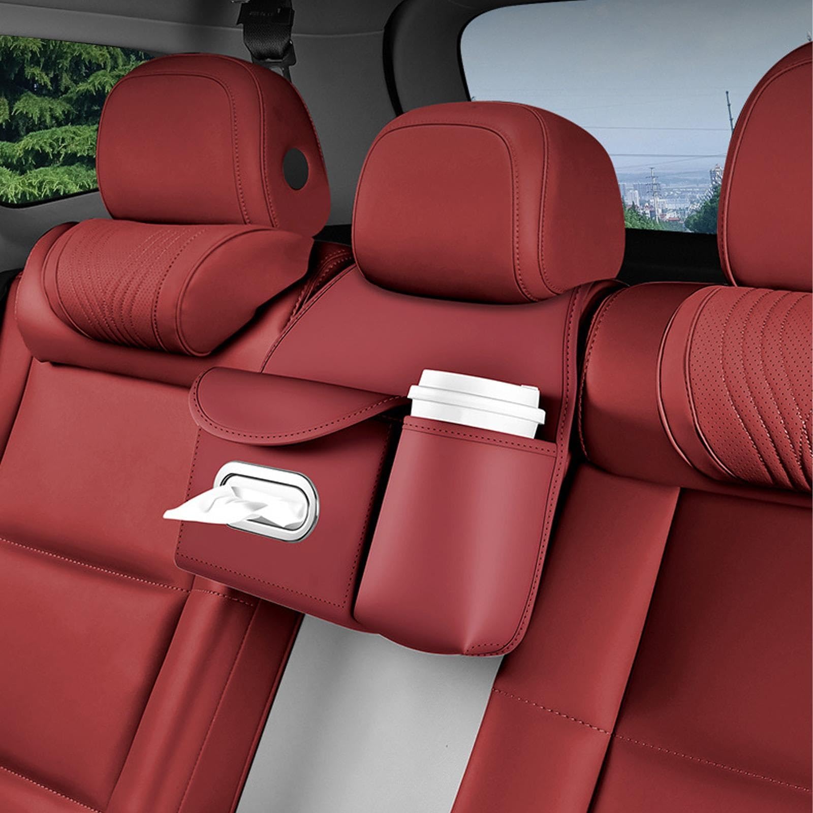 Organizador Del Respaldo Del Asiento Del Automóvil Con Caja