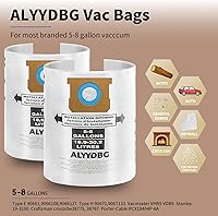 Vista 34 de Bolsas para aspiradora de 10 a 14 galones, tipo F 90662 9066200 9066233; tipo I 90672 9067200 9067233; VF2005, bolsas de filtro de vacío desechables