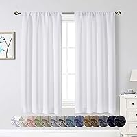 Vista 170 de Cortinas opacas para dormitorio, sala de estar, juego de 2 paneles de 54 pulgadas de largo, cortinas de oscurecimiento de habitación con aislamiento