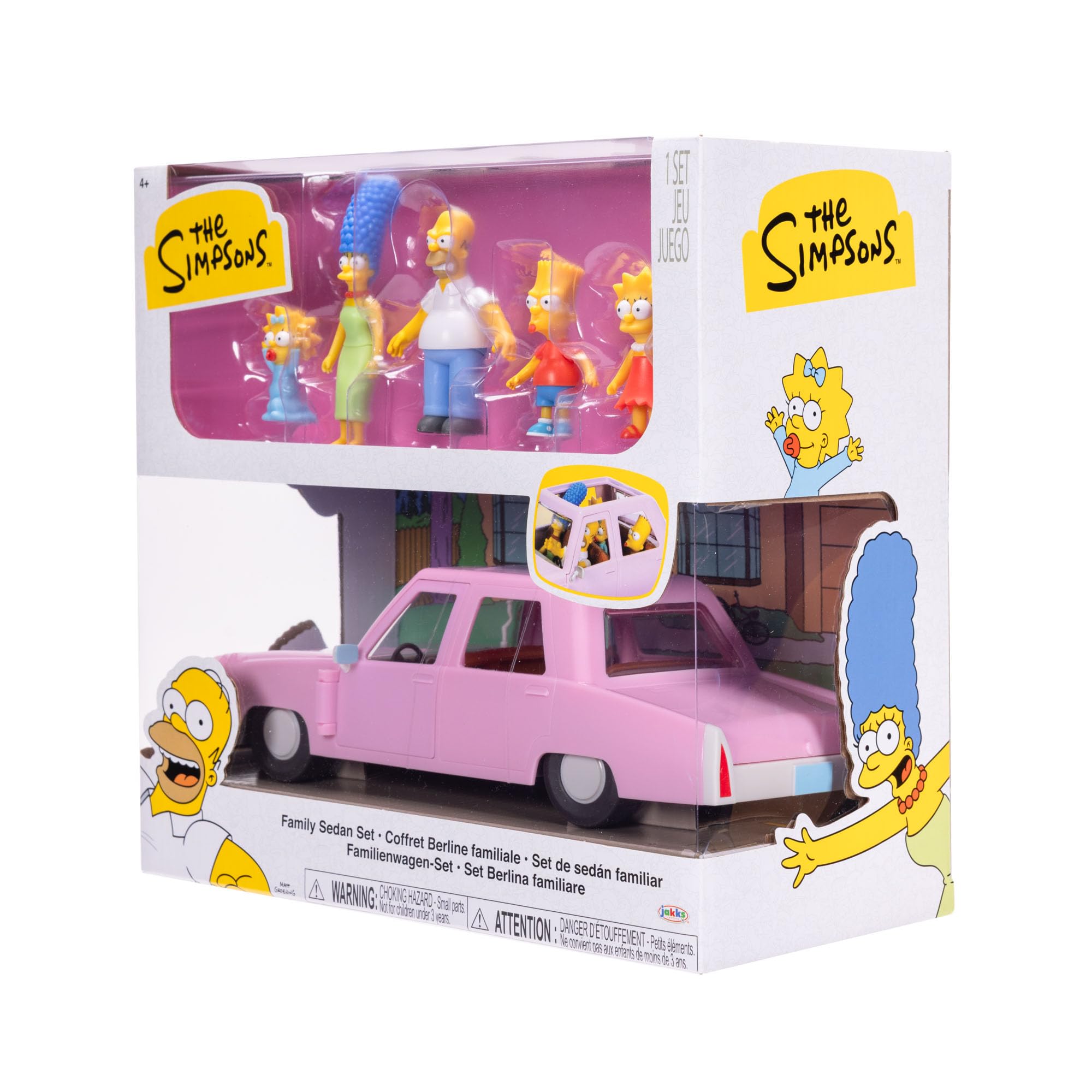 The Simpsons Famiglia figure con veicolo berlina Playset