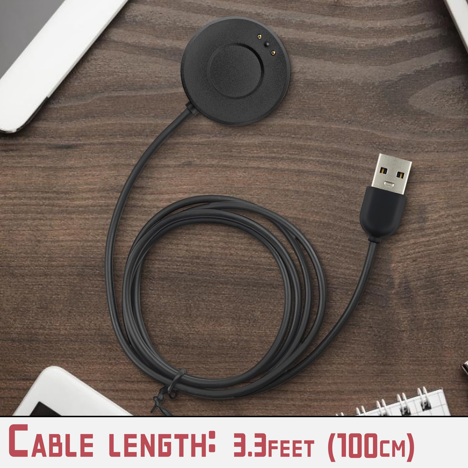 sciuU Magnetyczny kabel do ładowania kompatybilny z Withings ScanWatch / Scanwatch Horizon, elastyczny kabel do ładowania, przewód USB, szybka ładowarka ze złączem magnetycznym