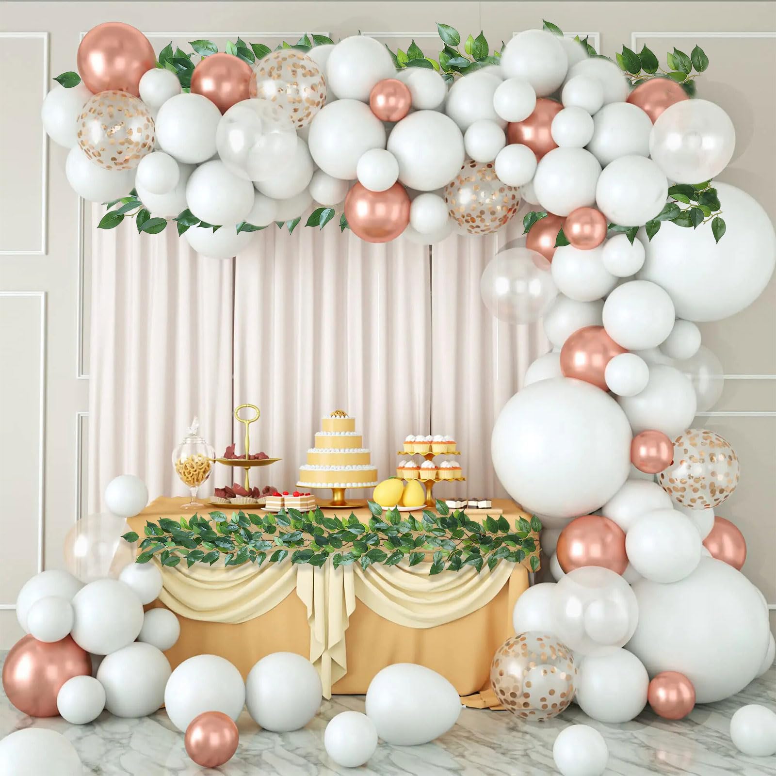 Mizii Künstliche Ranken-Girlande, 200 cm, künstliche Ficus-Ranken-Girlande, Seiden-grüne Blätter, Dekoration, künstliche Hängepflanzen für Hochzeit, Tischdekoration, Wanddekoration, Raumdekoration,
