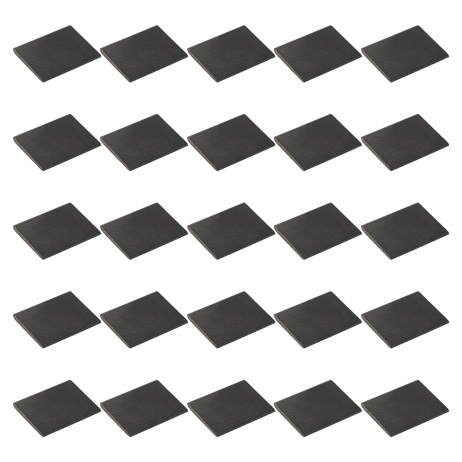 sourcing map 25 Pcs Door Corner Seal, Self-Adhesive Draft Stopper Corner Pads for Exterior Door Frame Seal Draft, Soundproof, Black