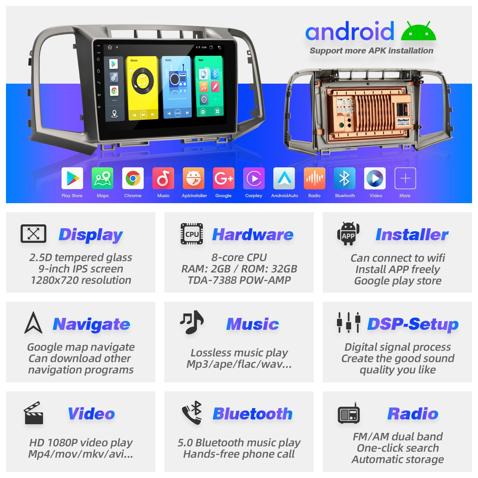 Amazon.com: SizxNanv for Toyota VENZA 2009-2016 Radio Compatible