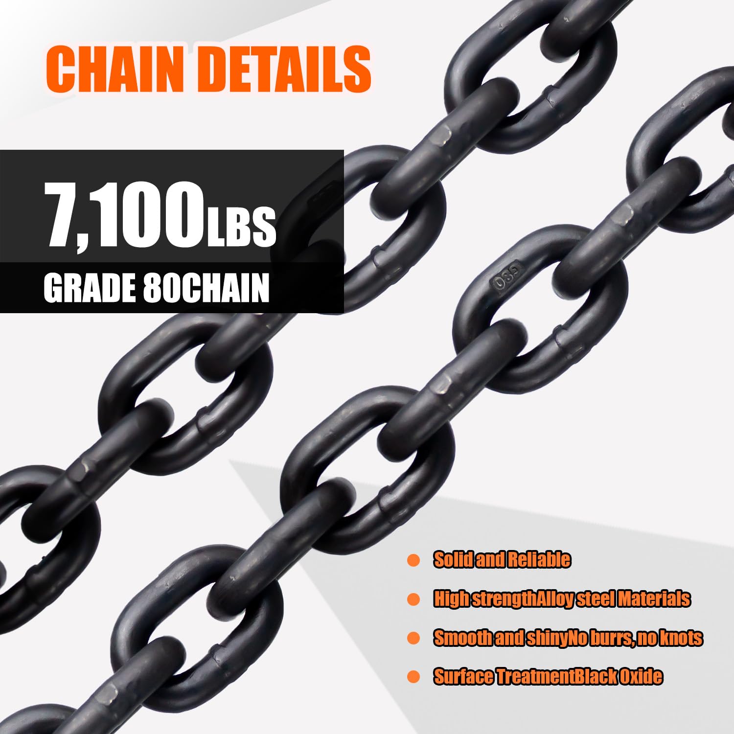 TOYO G80 Log Chain - 15ft Heavy Duty Transport Chain -5