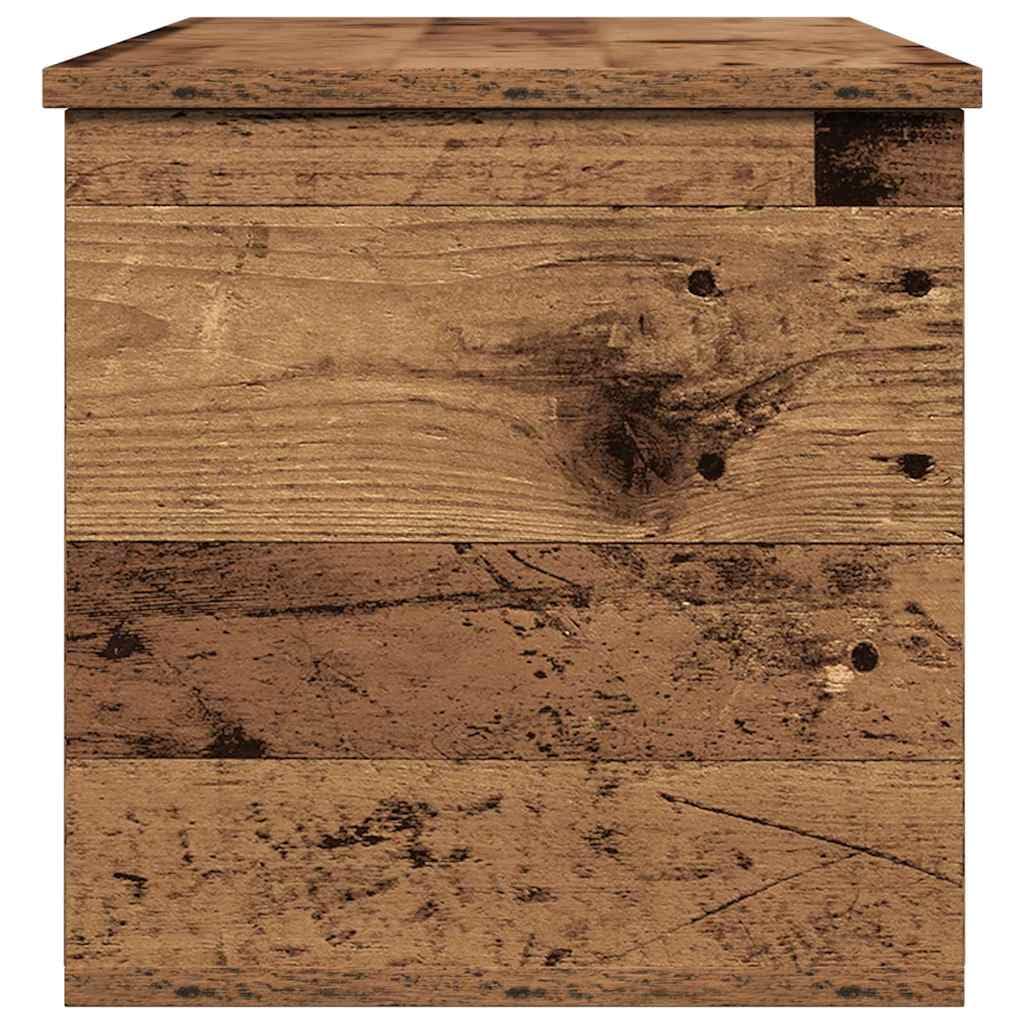 vidaXL Caja de Almacenamiento Madera Envejecida 90 x 35 x 35 cm, Caja de Almacenamiento Moderna, Organizador Rectangular, Solución sin Desorden, Espacio Ample, Diseño Compacto