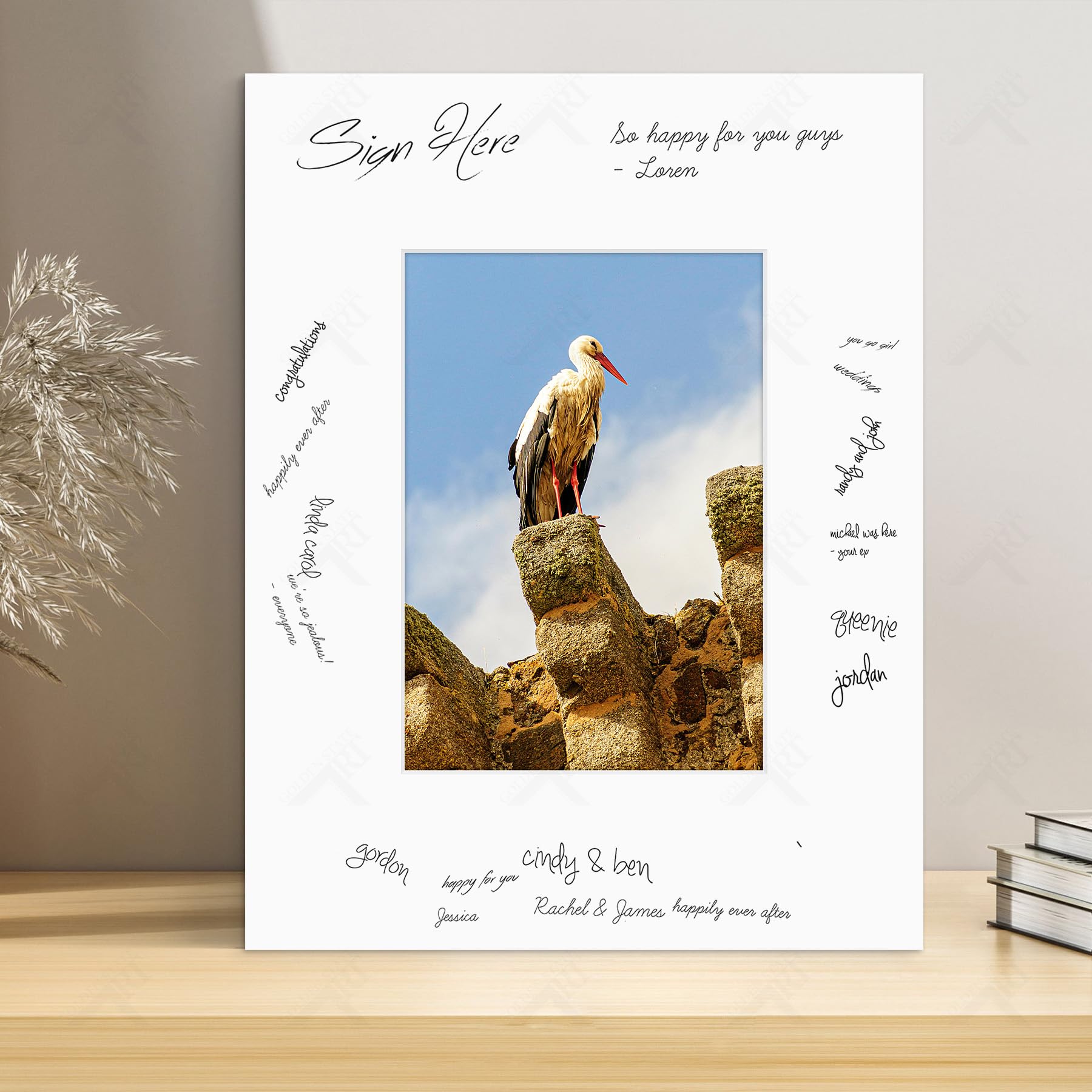 Golden State Art, Lot de 10 passe-partout prédécoupés de 21,6 x 27,9 cm, découpe biseautée 11,4 x 16,5 cm, ouverture pour photos de 12,7 x 17,8 cm, blanc