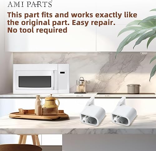 Miniatura 6 de AMI PARTS Exact Fit - Paquete de 2 piezas de repuesto para mango WB06X10943 para microondas, repuesto para G.E AP5790057 PS8753758 3025054 EAP8753758