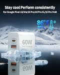 Pixel 10 9 8 7 6 Fast Charger, 2-Pack 60W USB C Charger Block + 6FT Cable | Pixel Phone Charger Accessories,Support PPS/PD,Dual Port,Cargador Para,Super Fast Charging for Google Pixel 10/9/Pro XL/8/7/6
