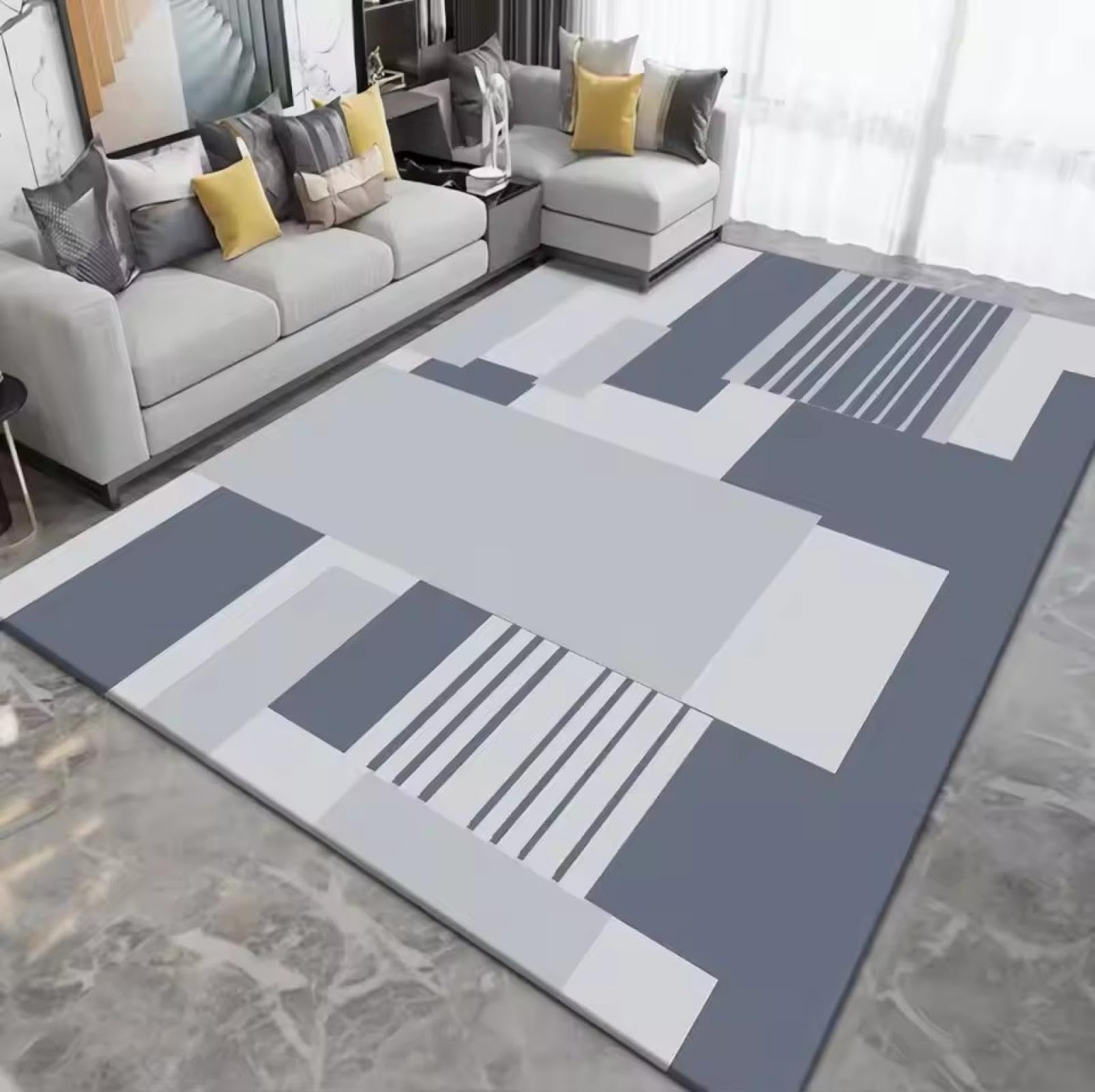 Alfombra geométrica de 100x160cm moderna y decorativa para suelo del hogar