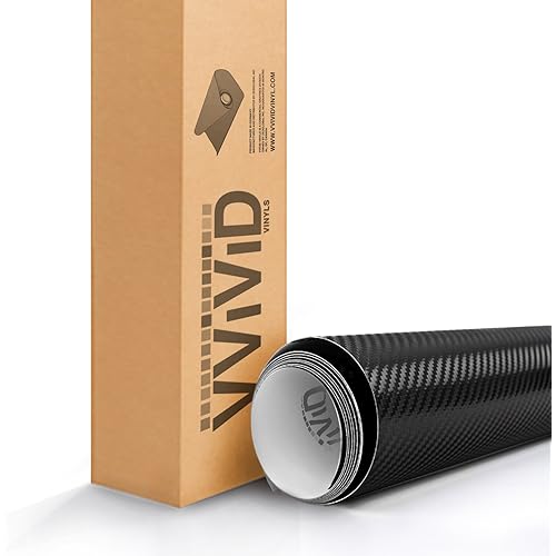 VViViD XPO Black Carbon Fiber Car Wrap Vinyl Roll Featuring Air Release Technology (3ft x 5ft)