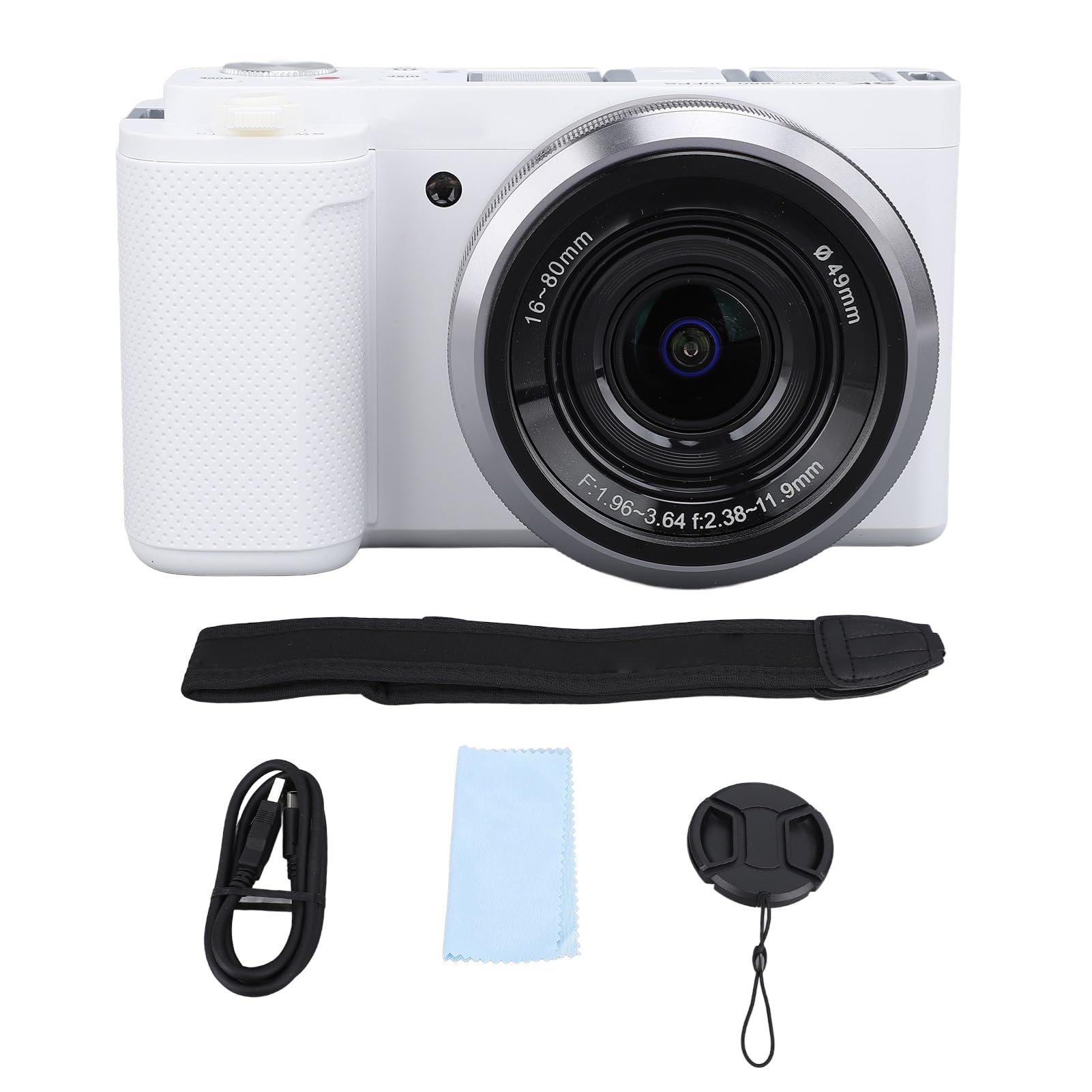 Mirrorless Camera, Interchangeable Lens Vlog Camera Kit, 5K 64MP Digital Camera with 5X Optical Zoom, 3.2inch Flip Touchscreen, Video Camera for Content Creators and Vloggers