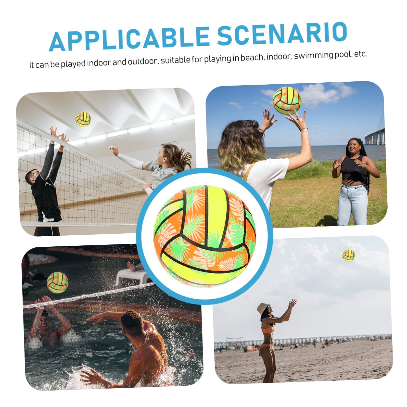 YARNOW 3 Pezzi Pallone Gonfiabile Pallavolo Spiaggia E Piscina 8.7 Pollici Giocattolo Estivo Leggero Portatile Accessori Per Feste E Attività All'Aperto