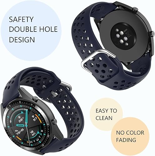 Miniatura 3 de Correas de arcoíris de 0.866 in compatibles con Samsung Gear S3 ClassicFrontierGarmin Forerunner 255265745935945Vivoactive 4Venu 23Amazfit GTR 22e33