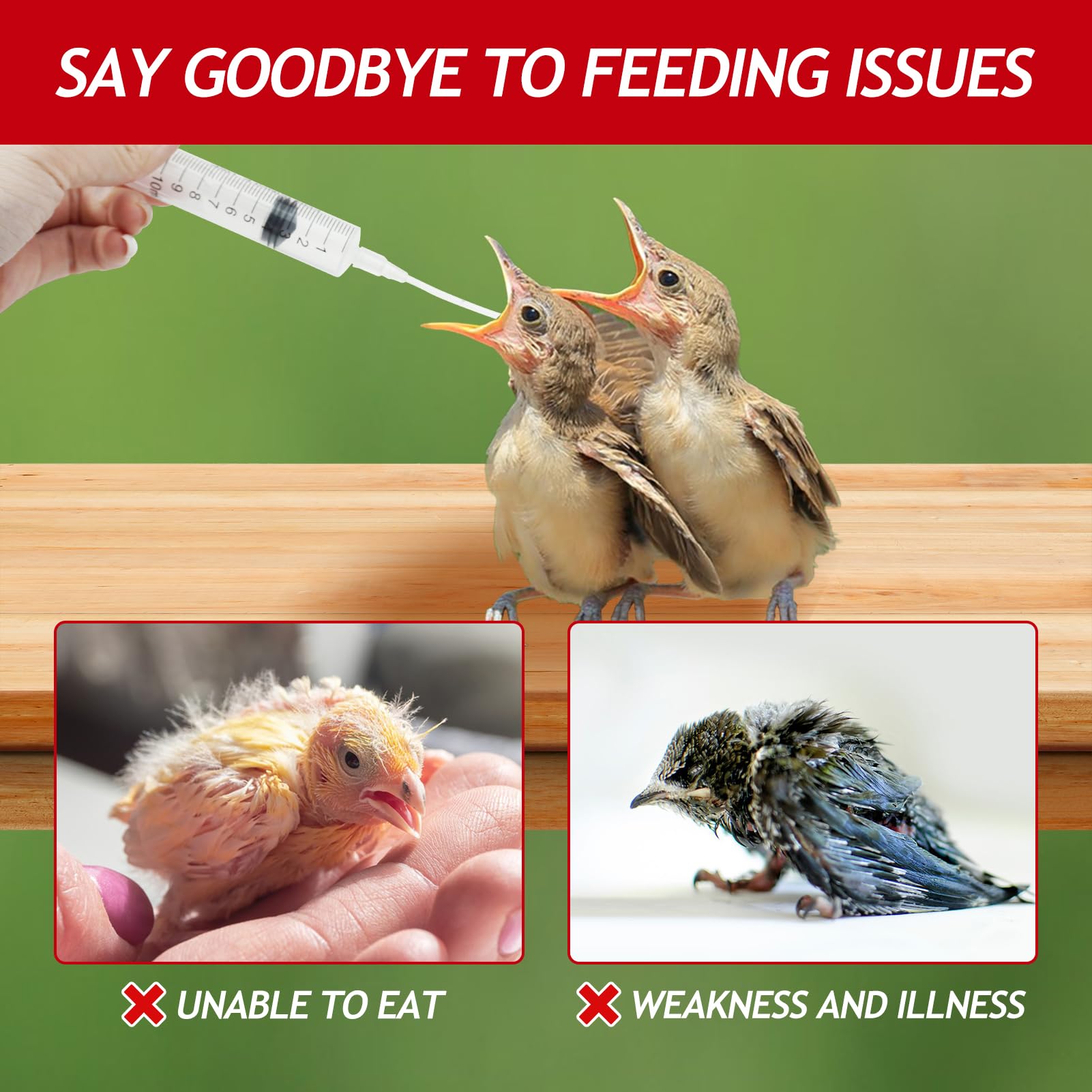 Siringhe Per Alimentazione Uccelli | 10 Pezzi Per Baby Uccelli E Pappagalli | Per Latte E Medicine - Foto 5