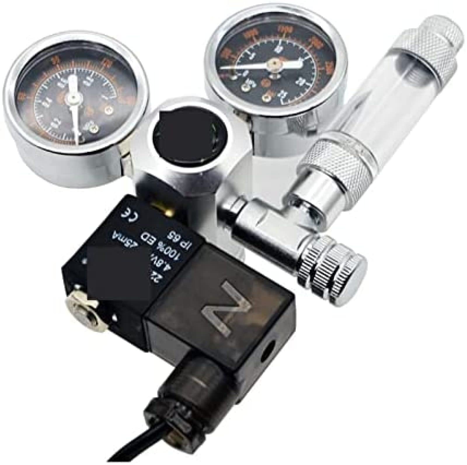Regulador de CO2 Acuario Regulador de CO2 Solenoide Válvula de retención magnética Tanques Plantas de Peces Accesorios Sistema de Control de CO2 DIY Reactores Generador Kit Acuario Co2, Medi
