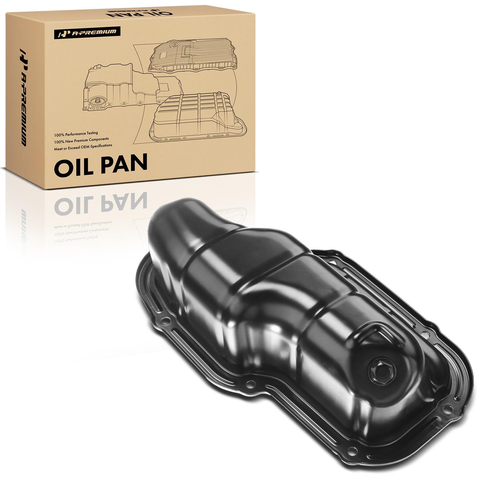 A-Premium Lower Engine Oil Pan Sump with Drain Plug Compatible with Nissan Armada 2005-2015, Pathfinder 2008-2012, Pathfinder Armada 2004, Titan 2004-2015, V8 5.6L