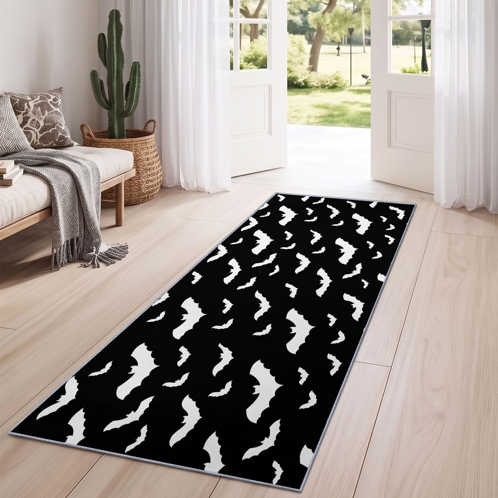 Kreskówka sylwetka nietoperza dywanik do przedpokoju 60 x 150 cm