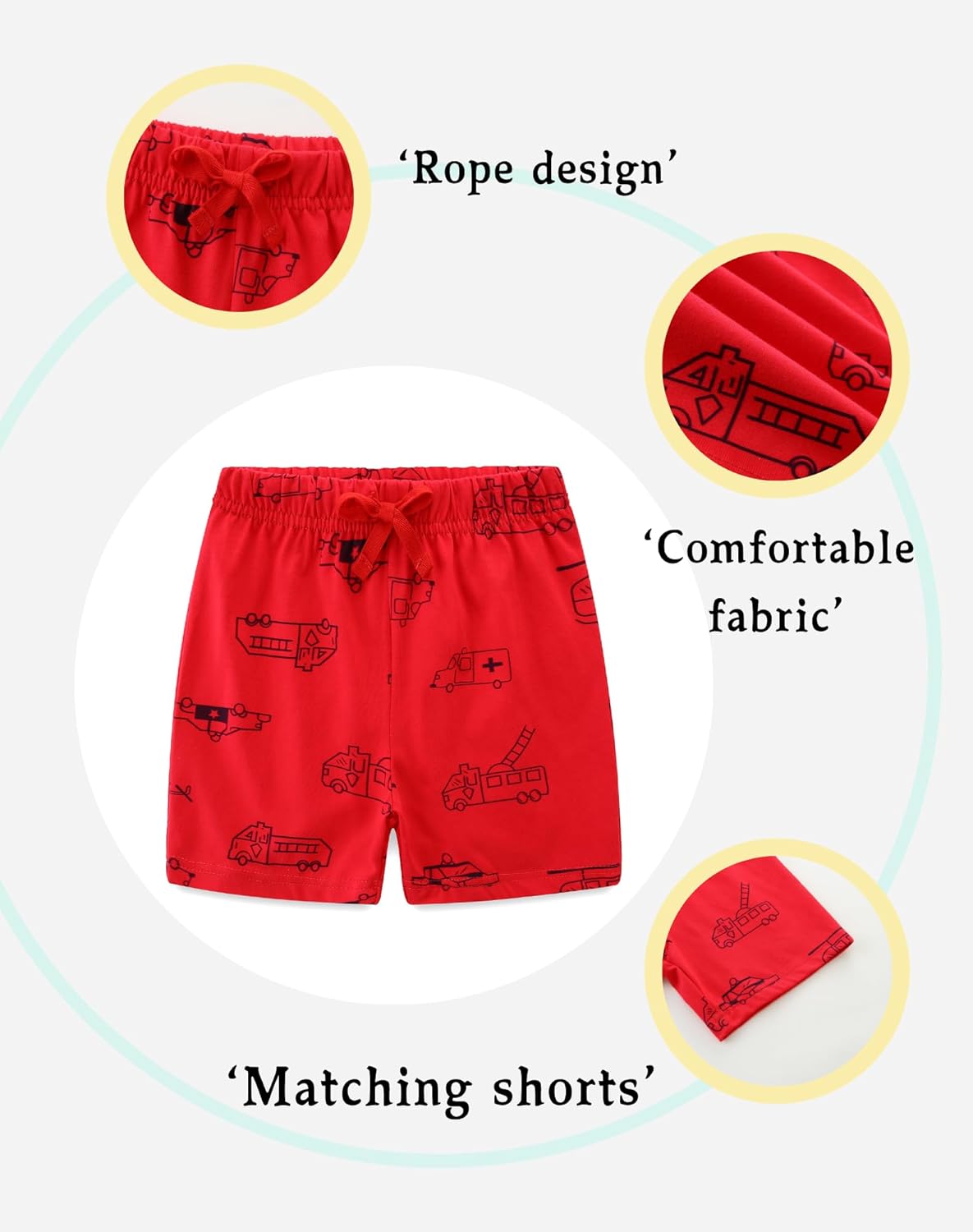 Toddler Boy Clothes Cute Kids Cotton Summer Outfits Casual Short Sleeve Shorts Set For Boys 1-7 Years - Image 6