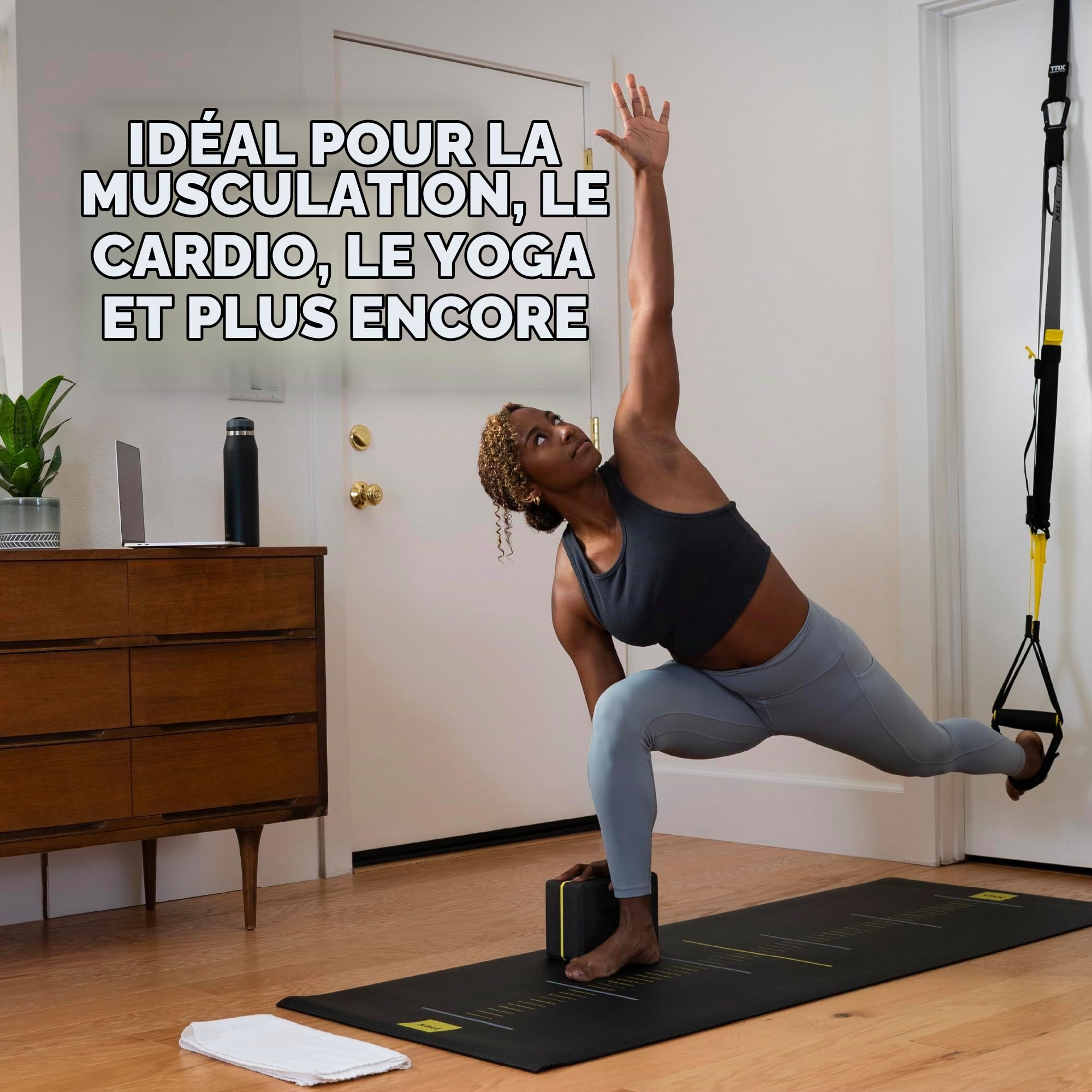 TRX de suspension Tapis de 72 pouces x 24 pouces