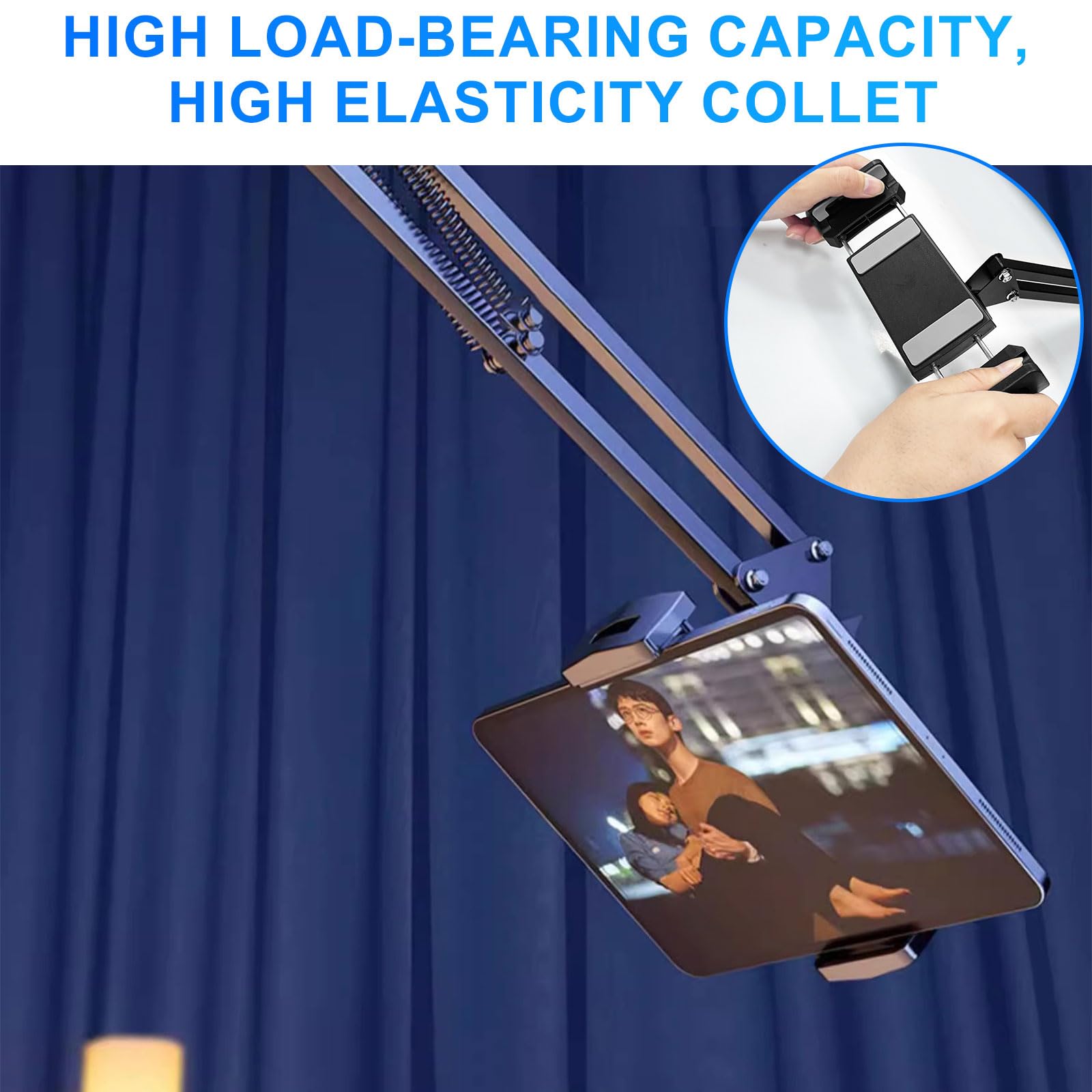Supporto Tablet Letto Braccio Regolabile 360° Porta Cellulare Universale per Dispositivi 4"-13"