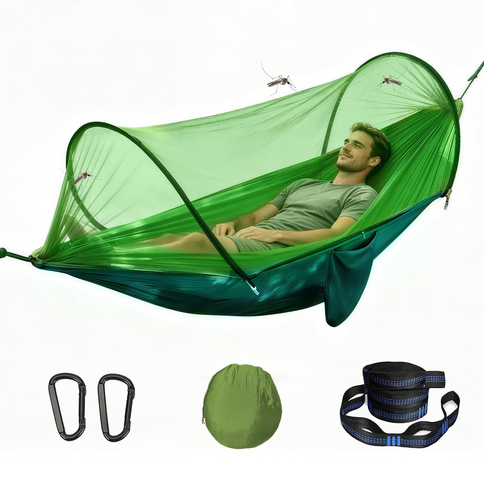 hängematte fallschirmseide moskitonetz SilverChry Outdoor mit -300 kg Tragkraft，260 * 140cm Ultraleichte für 2 Personen, inkl. Gurte & Karabiner – Ideal für Camping, Garten, Trekking Garten Gewicht:1000g Geldgeschenk Camper | Gutschein Category:Kinder Jugend_Cube 20x1.75 mit Logo