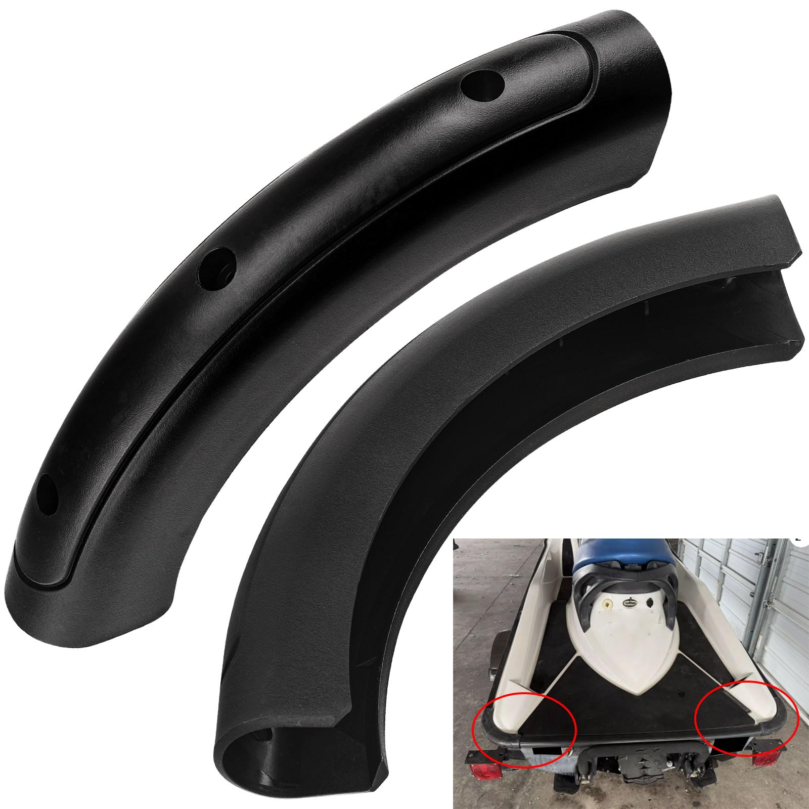 2 PCS 291002244 Bumper Corner Cap Kit Compatible with Sea-Doo RXP GTX GTI RXT X Wake PRO SE, Replace 291001505, 291000999, 291001571, 291001304,291001975