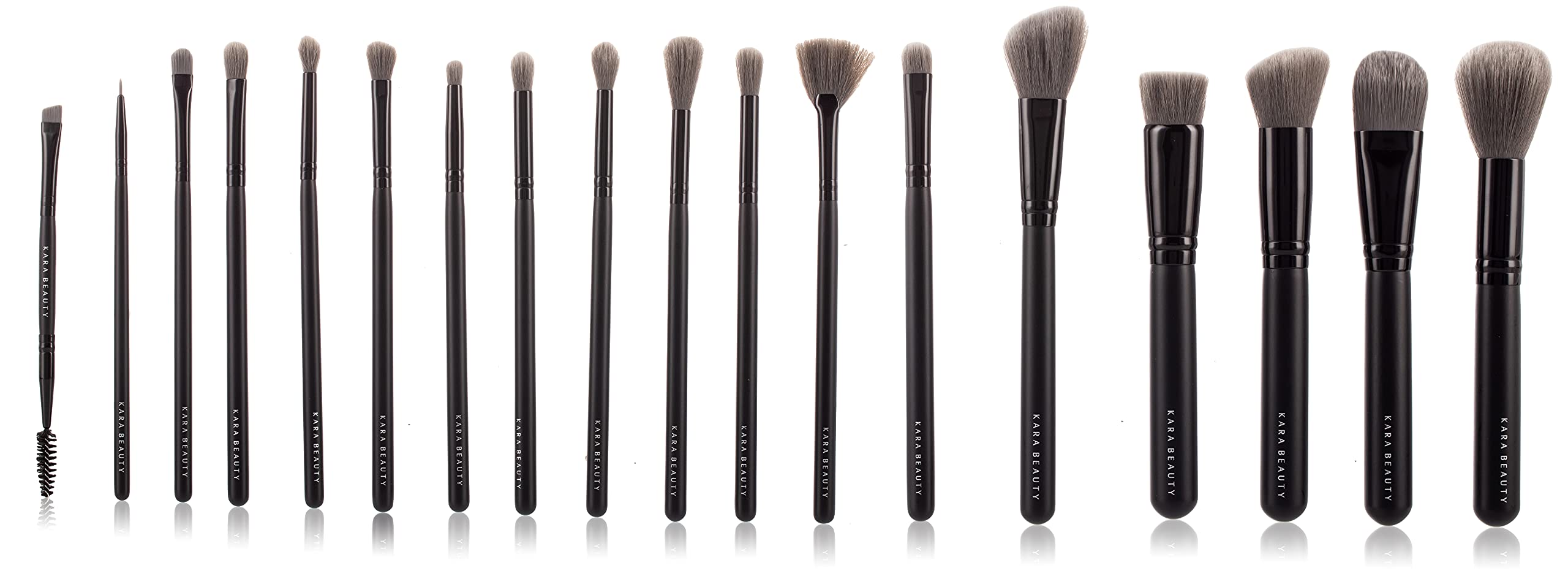 Kara Beauty BrUSh Set, 18 Piece, Ks22, Grey
