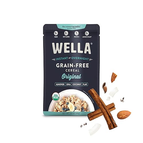 Wella Alternativa a avena de cereales sin cereales Cereal orgánico, vegano con alto contenido de proteínas y sin gluten Paleo a base de plantas