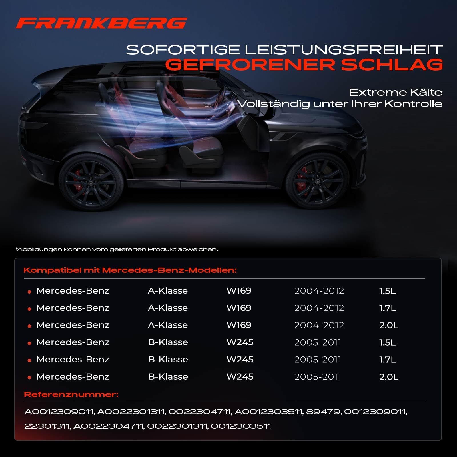 Frankberg A0012303511 sprężarka klimatyzacji, sprzęgło magnetyczne, kompresor do klimatyzacji, zamiennik, A0012303511