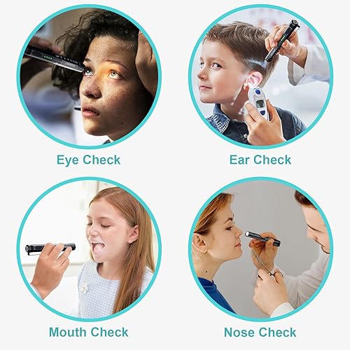 Vista 49 de RISEMART Luz de bolígrafo para enfermera, luz LED médica recargable, blanco cálido/frío y atenuación continua, luz médica portátil para enfermera