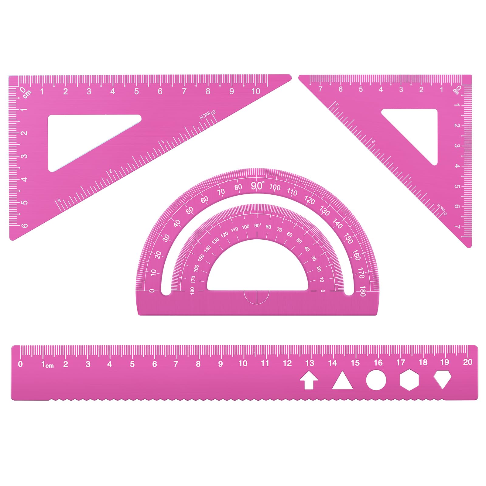 MSDADA Triangle Ruler Kit - Precision Measuring Tools -11
