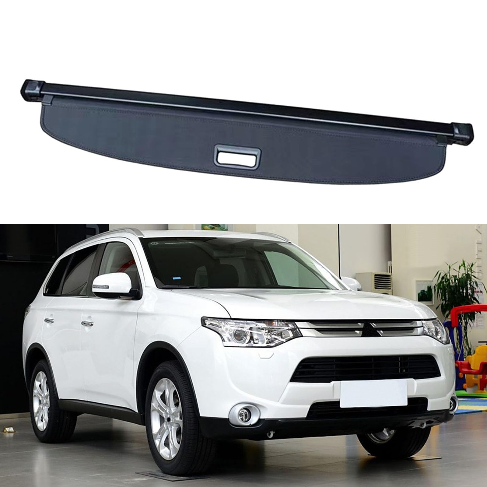 SXLGDW Car Retractable Rear Trunk Parcel Shelf,Compatible with Mitsubishi Outlander(2.4L) 2013-2022,Car parts