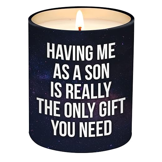 Christmas Gifts for Mom, Gifts for Dad from Son - Dad Gifts, Mom Gifts from Son, Mom Christmas Gifts, Dad Christmas Gifts - Funny Mothers Day, Fathers Day, Birthday Gifts for Mom, Dad Candle 10 Oz