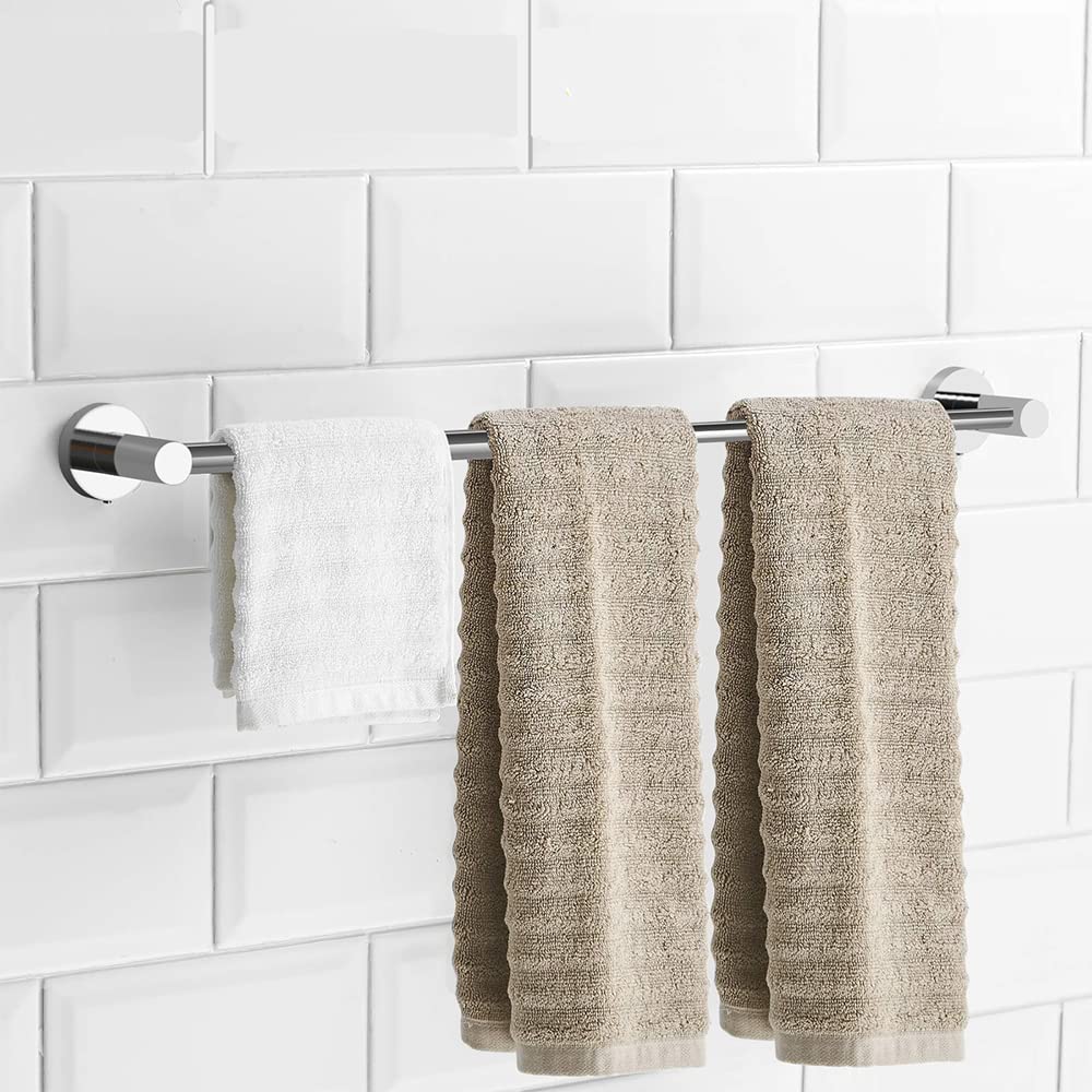 Portasciugamani Regolabile Portasciugamani Muro Portasciugamani da parete Porta Salviette Da Bagno Salviette Acciaio Inossidabile Cromato Retrattile 43-72CM, Cromo (Singolo Barre)