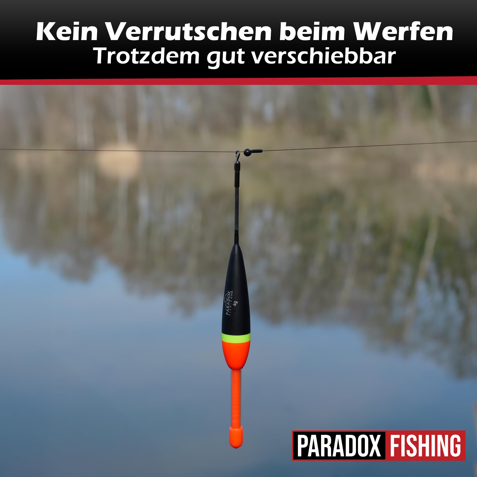 Paradox Fishing 60 stoperów do sznurka klasy premium, z silikonu, 3 rozmiary S/M/L po 20 sztuk, 5 x gumowe koraliki 4 mm – stoper do wędkowania – do spławików