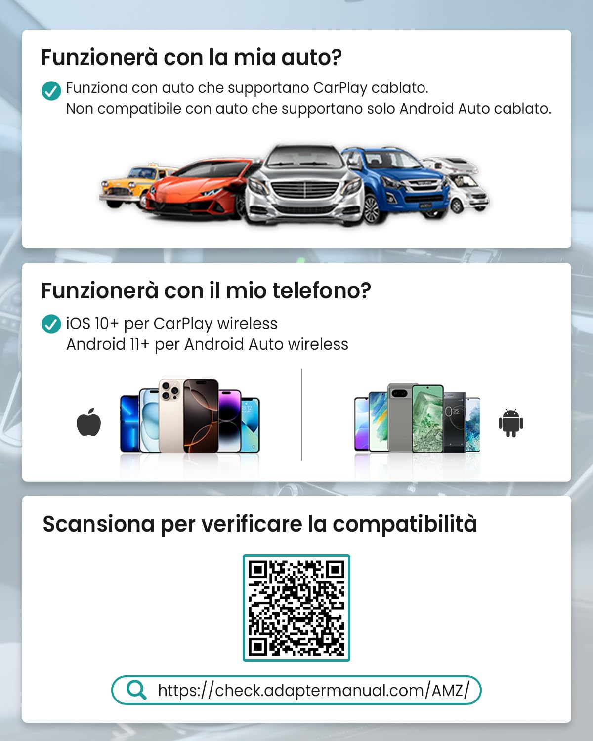 OTTOCAST Play2Video Ultra, 3 in 1 AI Box per Netflix/YouTube/Prime Video, Adattatore CarPlay Wireless e Android Auto con Chiavetta USB, Wi-Fi Dual Band, Bluetooth 5.4, 4GB+32GB, Plug & Play