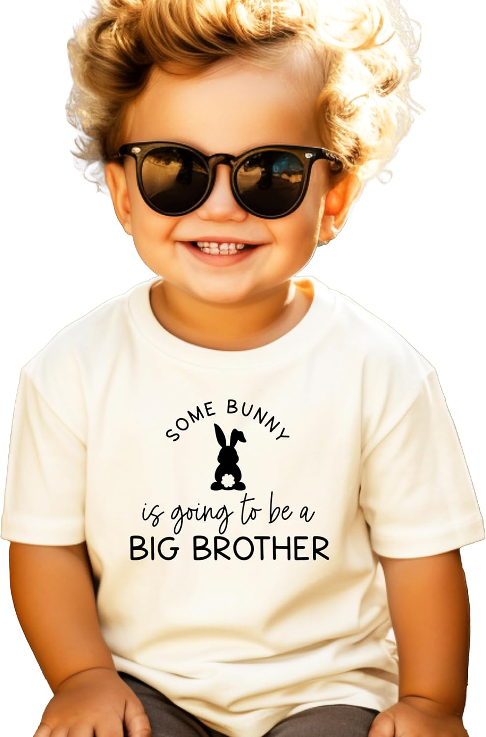 Some Bunny is Going to be a Big Brother Shirt for Boys Easter Pregnancy Announcement Tee for Kids