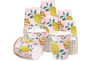WRAPAHOLIC 50-Count 9-Ounce Lemon Paper Cups