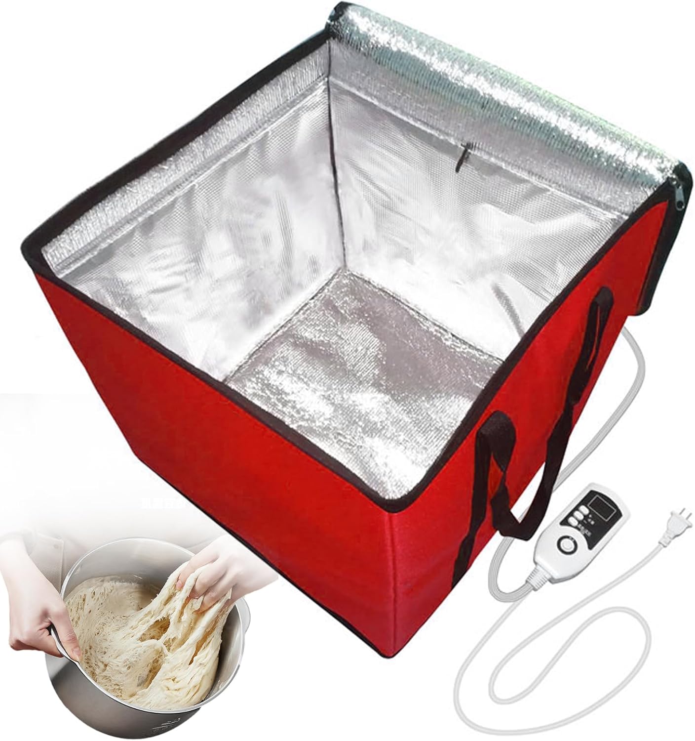 Bread Proofing Box With Temperature & Timer Control (50-130°F) - Folding Dough Proofer For Sourdough, Yogurt, Seed Starting, Fermentation