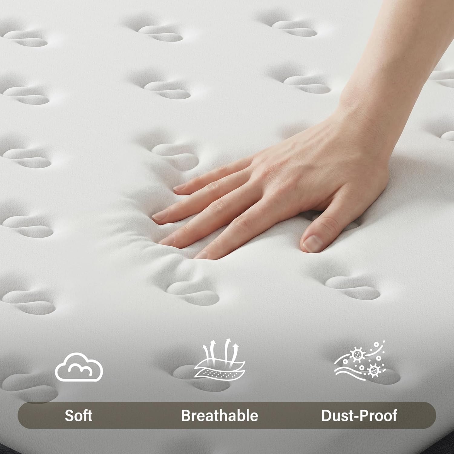 TEENO Matelas 140x200,et Parure de lit 4 pièces,Mousse 22 cm | Mousse A Mémoire Matelas Parfait Soutien Haute Resilience Ultra Respirante,réversible à Deux Faces