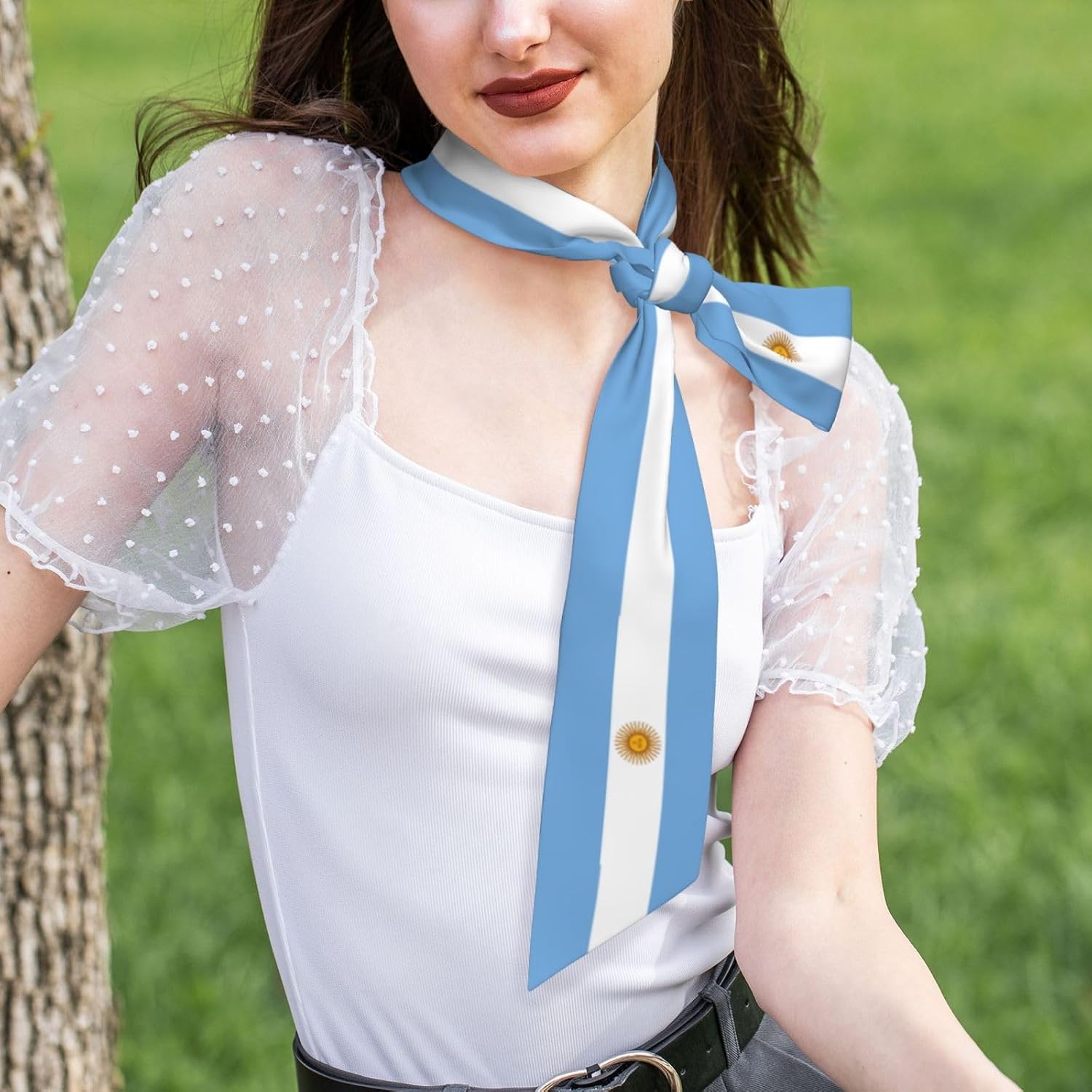 Country Flag Scarf For Women, Multi‑purpose Ribbon, Fashion Neck Hair Handbag Accessory, Versatile Bandana Headband image 4