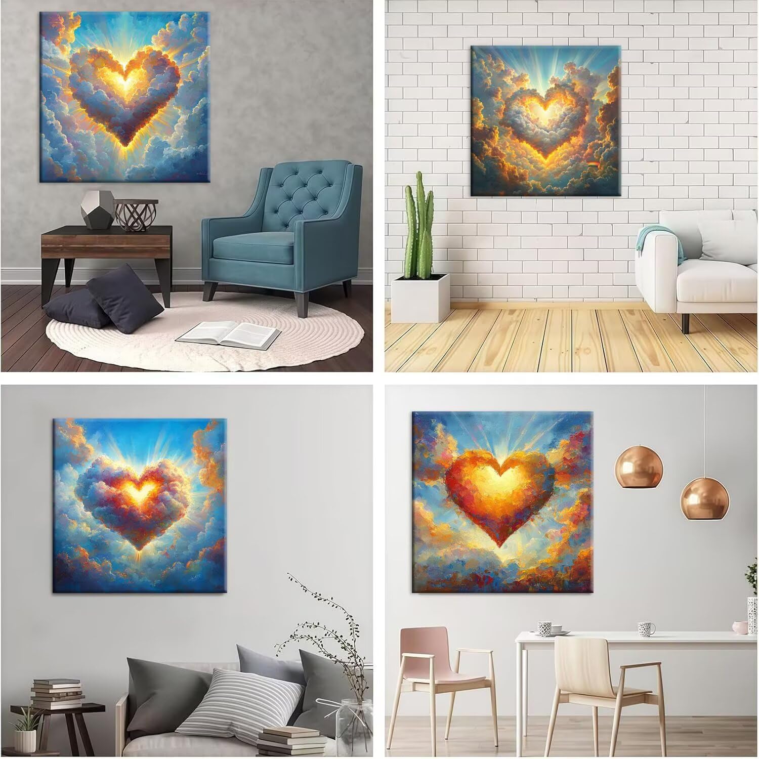 QIANLUOO Amor en las nubes 5D Kits de Pintura de Diamantes 70x70cm G-950